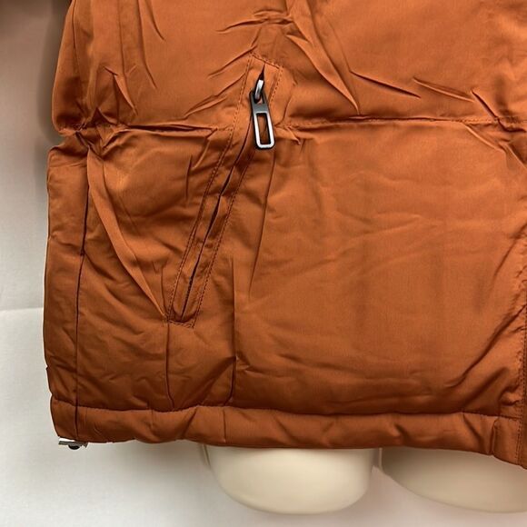 Zeagoo brown full zip baggy puffer jacket size medium NWT - Picture 4 of 15